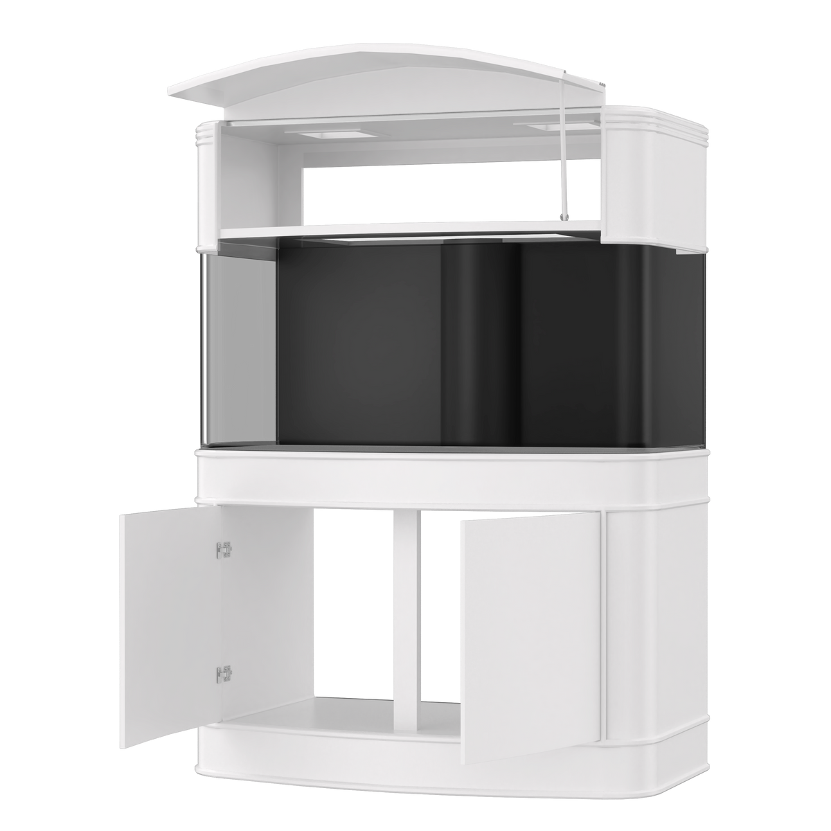 MONSTER TANK! 380 Gallon Seamless Glass Bowfront Reef-Ready Aquarium in Premium Cherry Real Wood Furniture | Pet Supplies > Fish & Aquariums > Aquariums & Tanks | Wiccan Center
