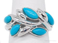 Vintage Designer EA Turquoise Sterling Silver Ring - Size 5 | Jewelry > Rings | Wiccan Center