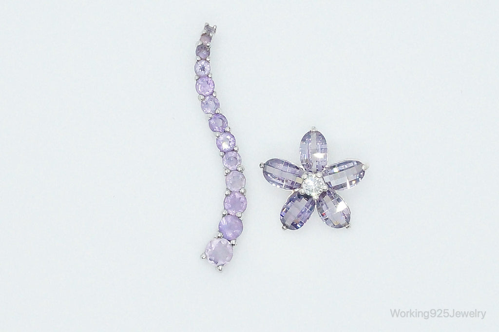 Amethyst Cubic Zirconia Sterling Silver Necklace Pendants | Jewelry > Necklaces > Pendants | Wiccan Center