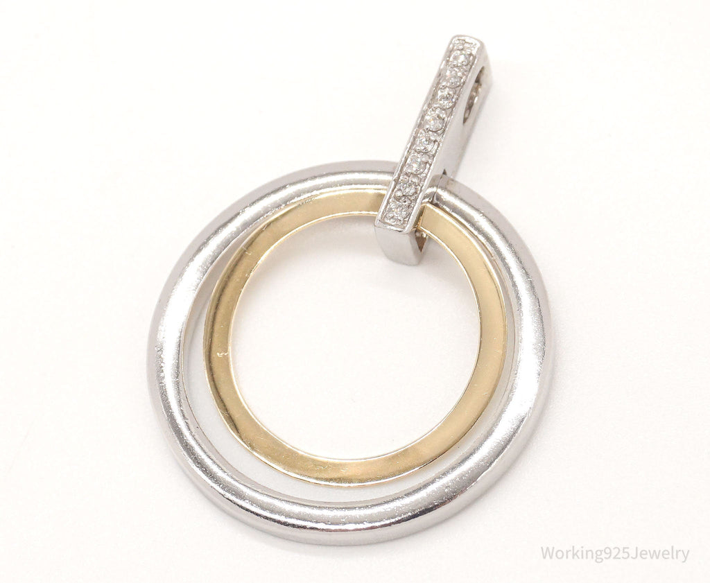 Vintage Designer Alwand Vahan 14K Gold Cubic Zirconia Sterling Silver Pendant | Jewelry > Necklaces > Pendants | Wiccan Center