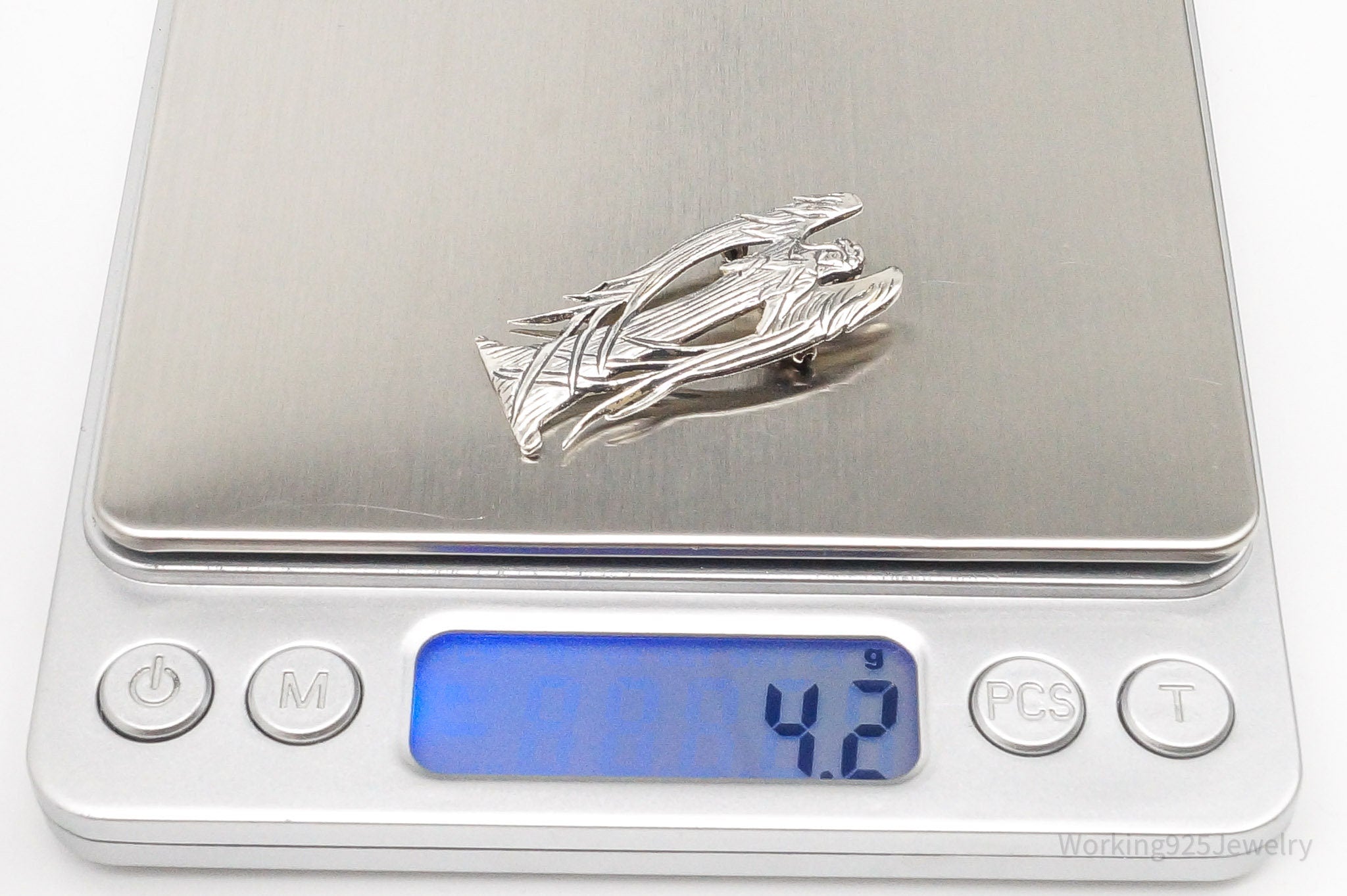 Vintage Designer H&H Angel Praying Sterling Silver Brooch Pin Pendant | Jewelry > Brooches, Pins & Clips | Wiccan Center