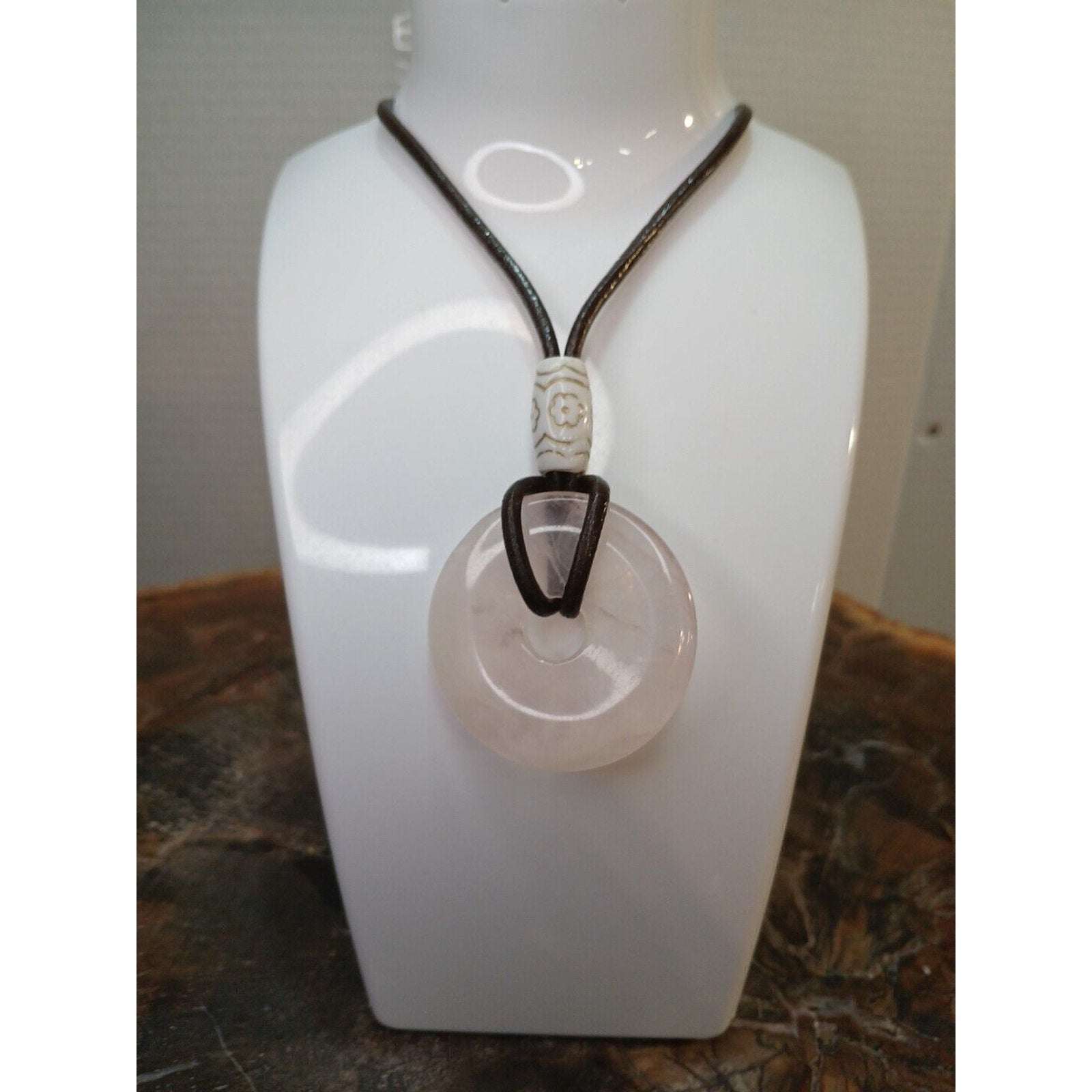 Rose Quartz Pendant Necklace — Handcrafted Natural Stone | CrystalCloud Company