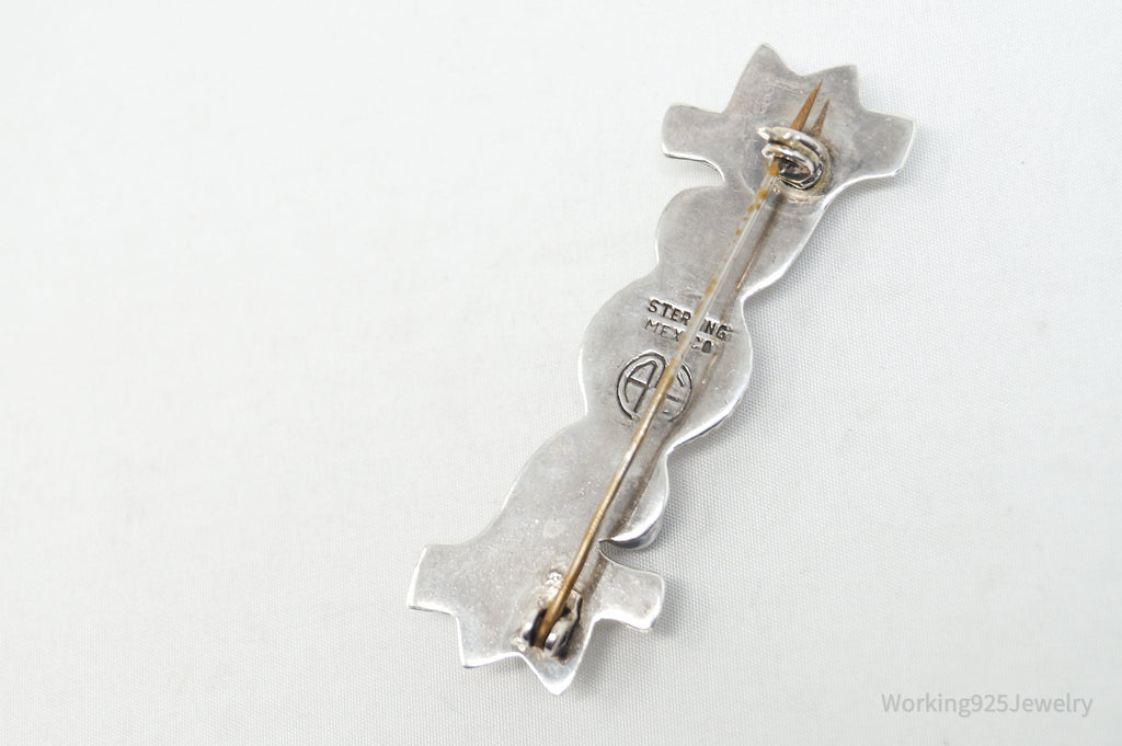 Vintage Mexican Amethyst AME Modern Sterling Silver Brooch Pin | Jewelry > Necklaces | Wiccan Center
