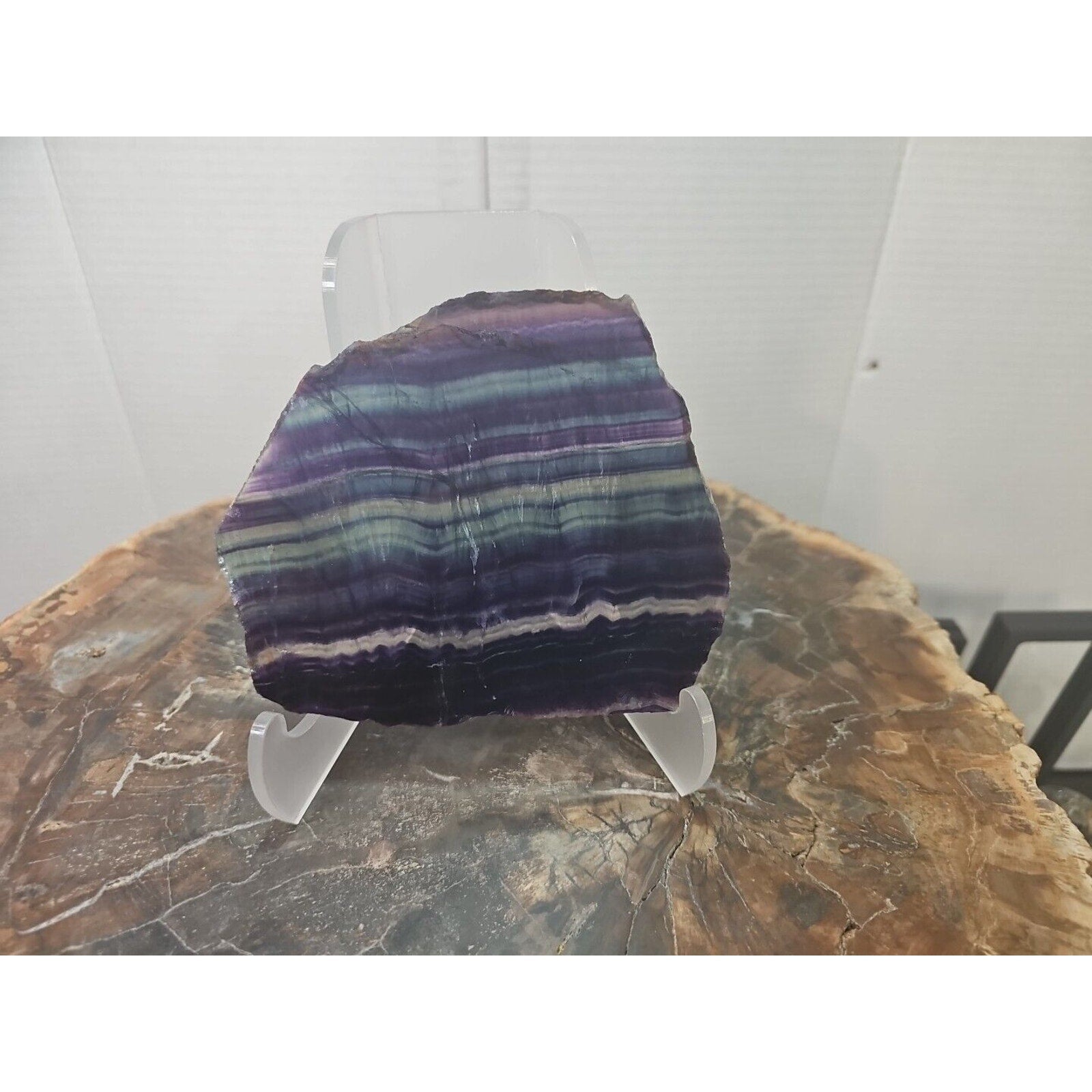 380G Natural beautiful Rainbow Fluorite Crystal flake original stone specimen | Mineral Specimens | Wiccan Center