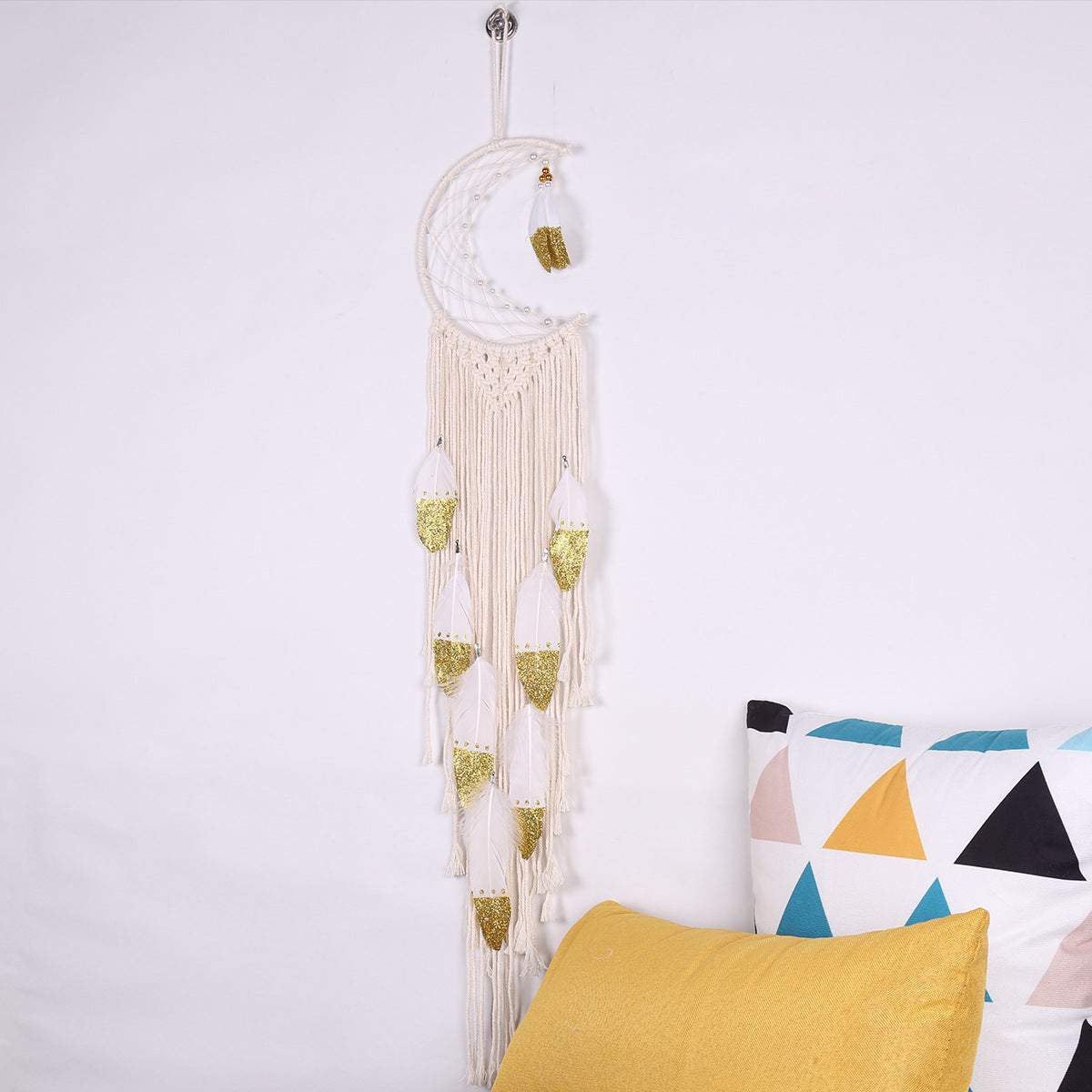 Crescent Dream Catcher Home Decor Gold | 0 | Wiccan Center