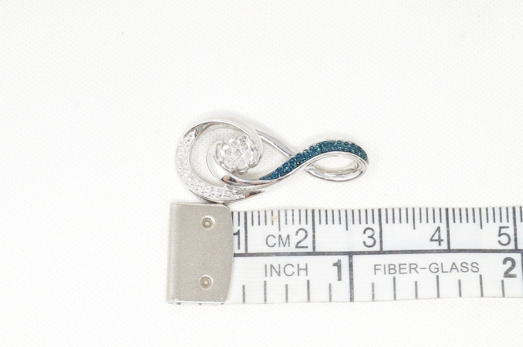 Vintage Blue Diamond Sterling Silver Necklace Pendant | Jewelry > Necklaces > Pendants | Wiccan Center