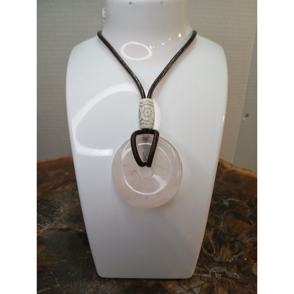 Rose Quartz Pendant Necklace — Handcrafted Natural Stone | CrystalCloud Company