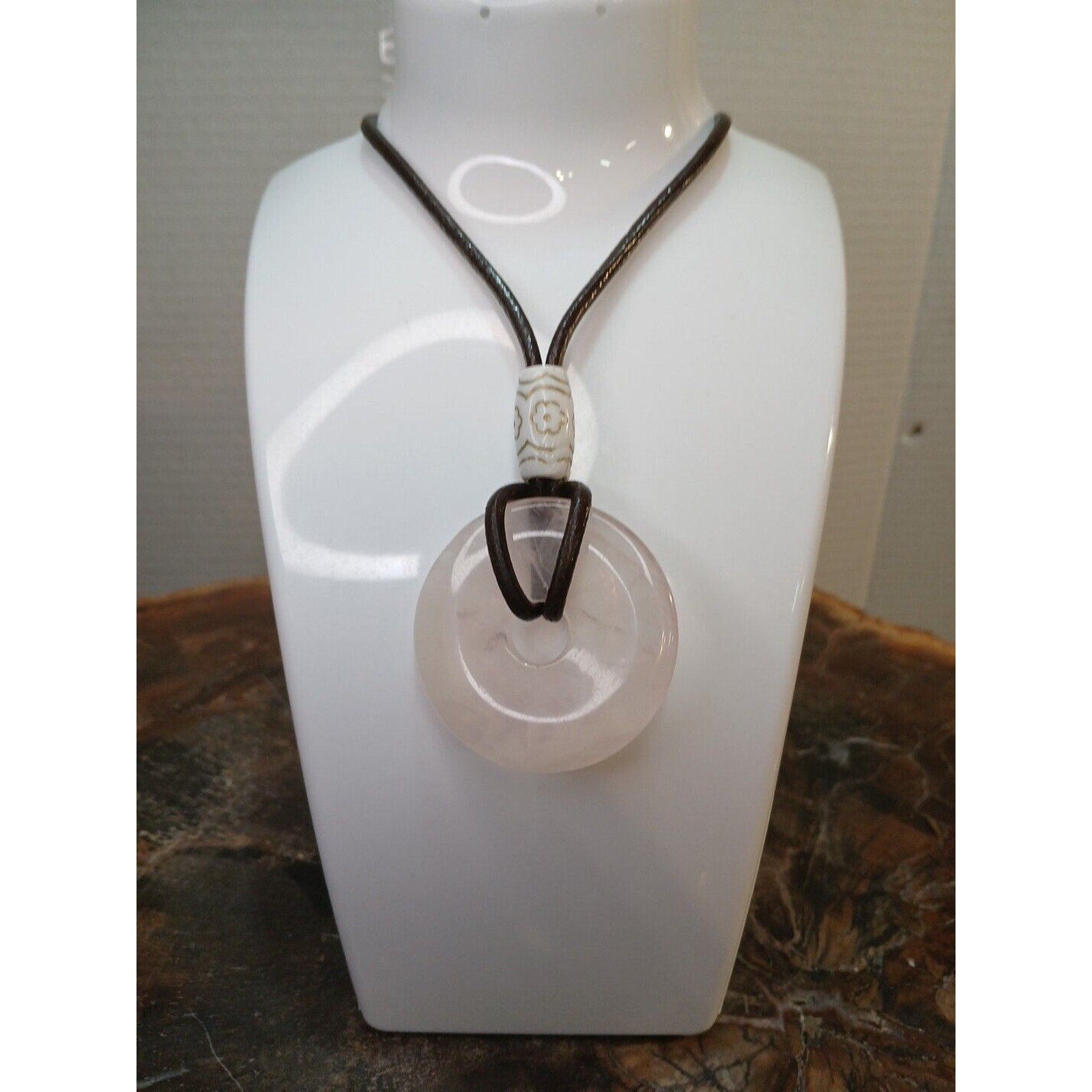 Rose Quartz Pendant Necklace — Handcrafted Natural Stone | CrystalCloud Company
