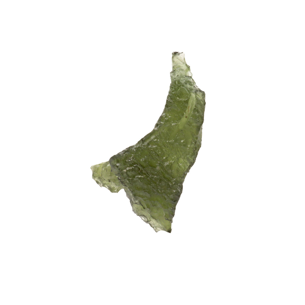 Moldavite Tektite Raw Nugget -Rugged "Sharp Wave" in Gel Case | Crystals & Minerals > Specimens | Wiccan Center