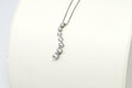 Vintage Seven Stone Simulated Diamond Swirl Sterling Silver Necklace 18" | Jewelry > Necklaces > Pendants | Wiccan Center