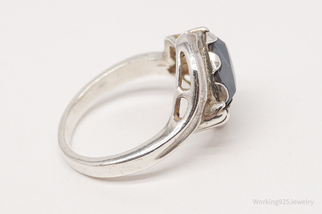 Vintage Mid Century Hematite Sterling Silver Ring - Size 6 | Jewelry > Rings | Wiccan Center