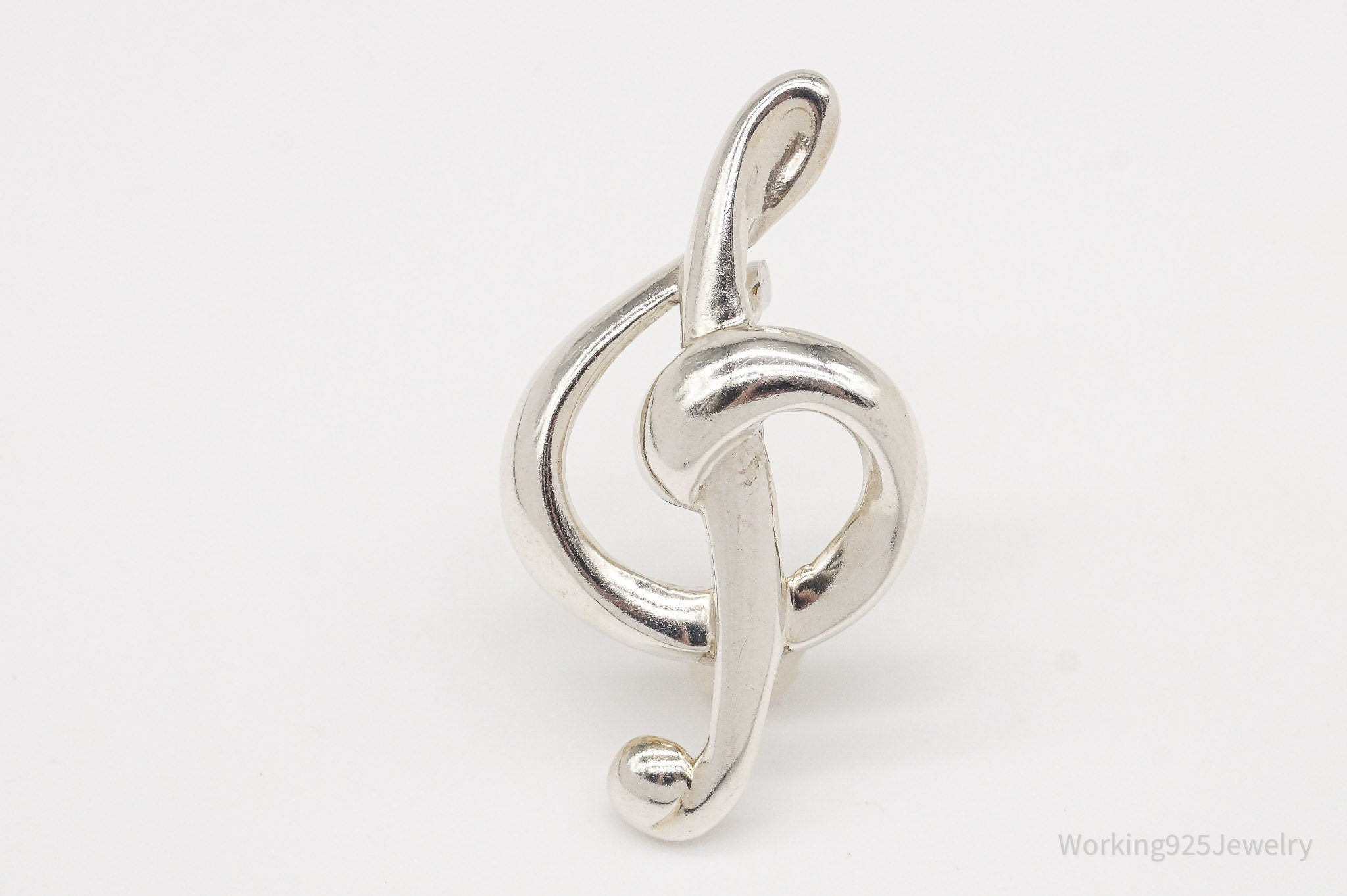 Vintage Treble Clef Music Note Sterling Silver Brooch Pin | Jewelry > Brooches, Pins & Clips | Wiccan Center