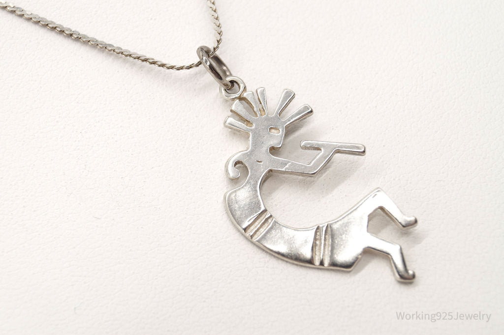 Vintage Native America Dancing Kokopelli Sterling Silver Necklace | Jewelry > Necklaces > Pendants | Wiccan Center
