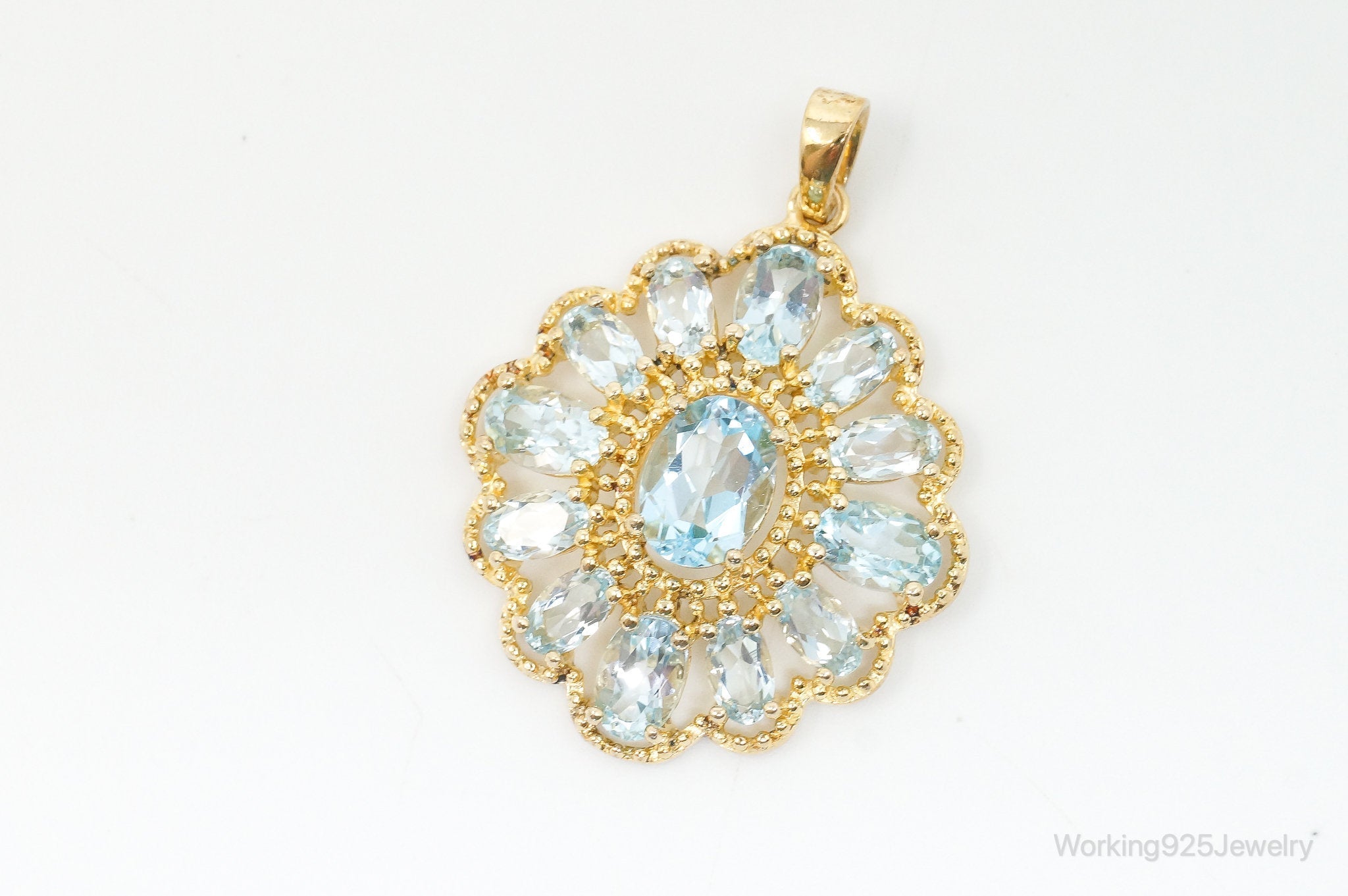 Designer Ross Simons Blue Topaz Gold Over Sterling Silver Pendant | Jewelry > Necklaces > Pendants | Wiccan Center