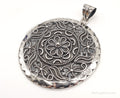 Large India Designer Doug Paulus Ornate Flower Sterling Silver Pendant | Jewelry > Necklaces > Pendants | Wiccan Center