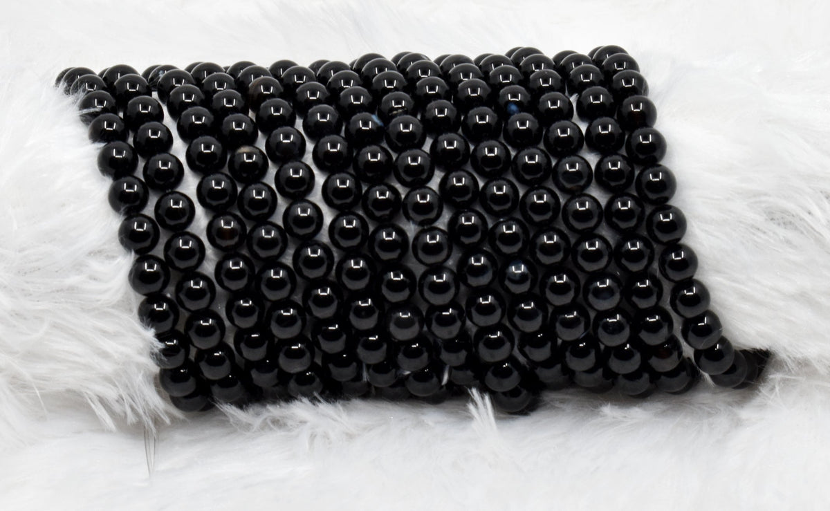 Black Onyx Beads, Natural Crystal Round Beads 4mm to 16mm | Beads | Wiccan Center