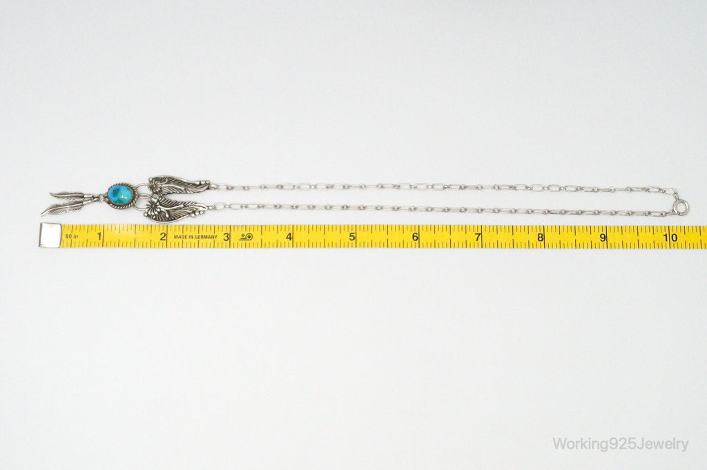 Vintage Native American Unsigned Turquoise Sterling Silver Necklace | Jewelry > Necklaces > Pendants | Wiccan Center