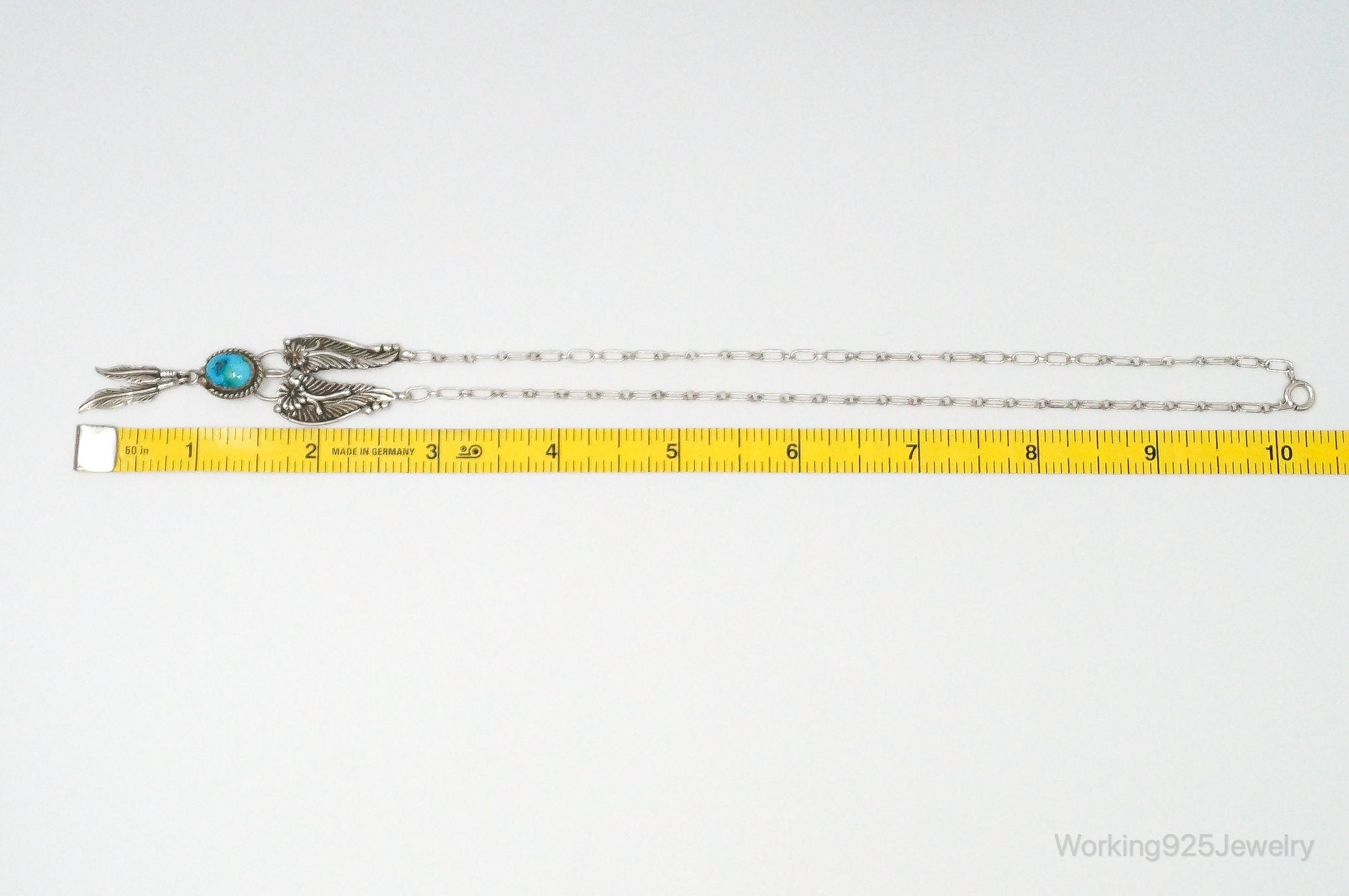 Vintage Native American Unsigned Turquoise Sterling Silver Necklace | Jewelry > Necklaces > Pendants | Wiccan Center