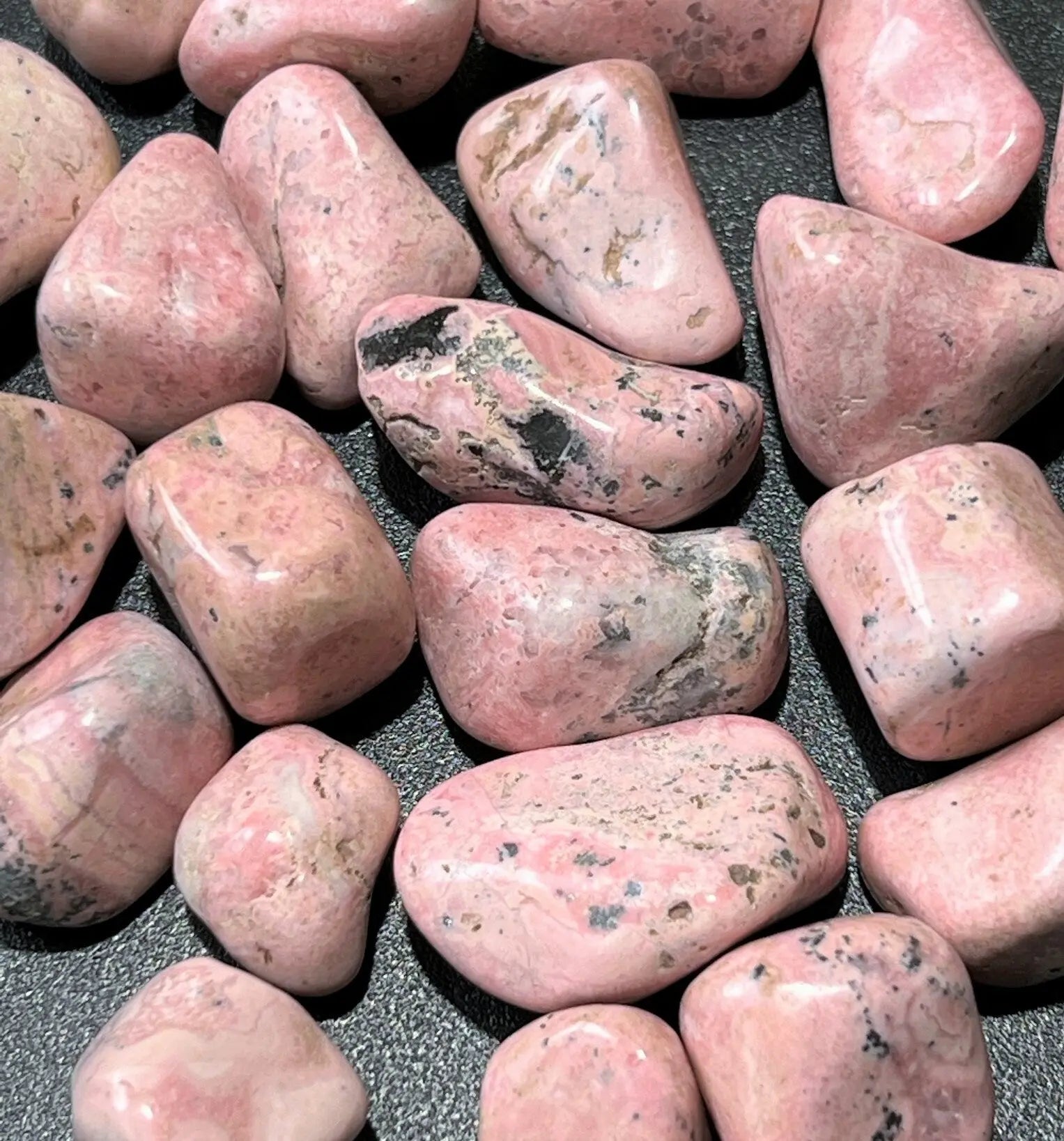 Pink Rhodonite Tumbled Stones (By The Piece or Pound) Bulk Wholesale Lot | Home & Living > Home Decor > Home Accents > Rocks & Geodes | Wiccan Center