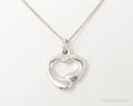 Vintage Puffy Hollow Heart Sterling Silver Necklace | Jewelry > Necklaces > Pendants | Wiccan Center
