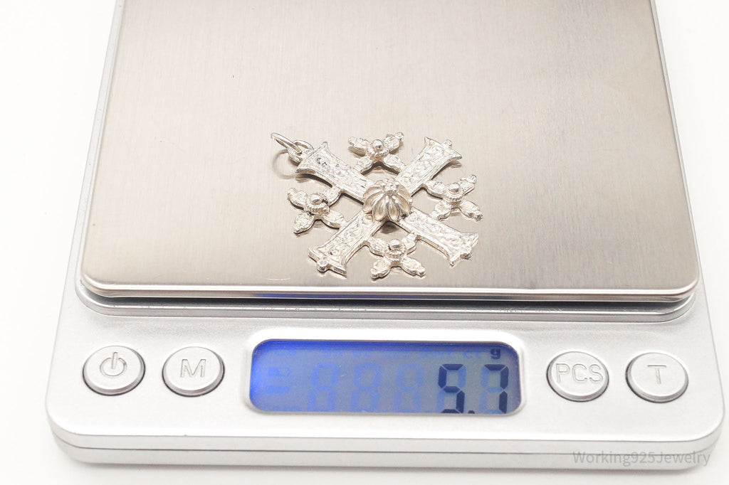 Vintage Large Jerusalem Cross 800 Silver Pendant | Jewelry > Necklaces > Pendants | Wiccan Center