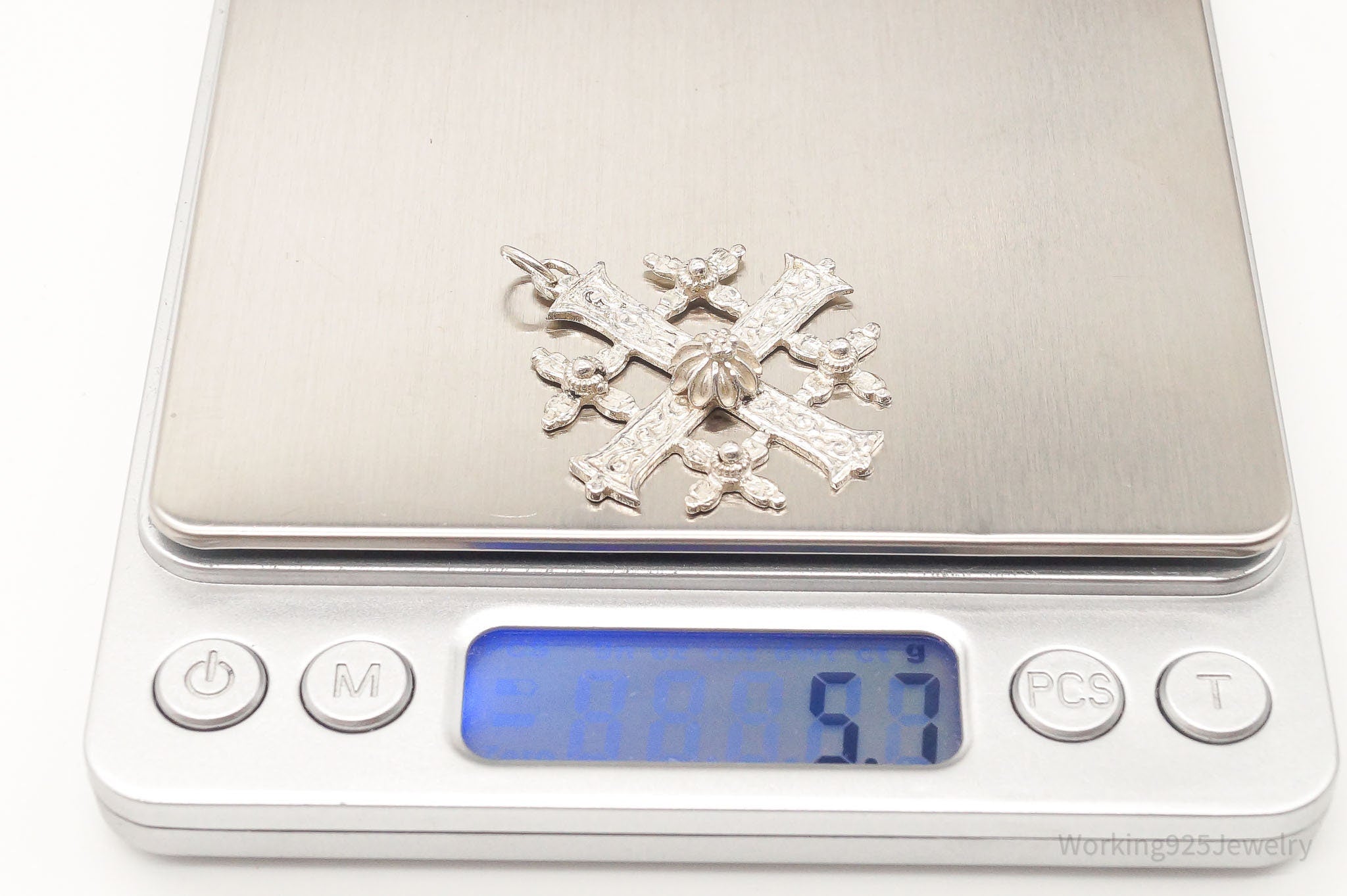 Vintage Large Jerusalem Cross 800 Silver Pendant | Jewelry > Necklaces > Pendants | Wiccan Center