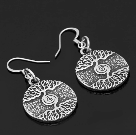 Vikings Yggdrasil Stainless Steel Earrings | Earrings | Wiccan Center