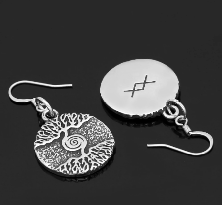 Vikings Yggdrasil Stainless Steel Earrings | Earrings | Wiccan Center