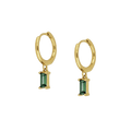 Gemma Green Huggie Earrings
