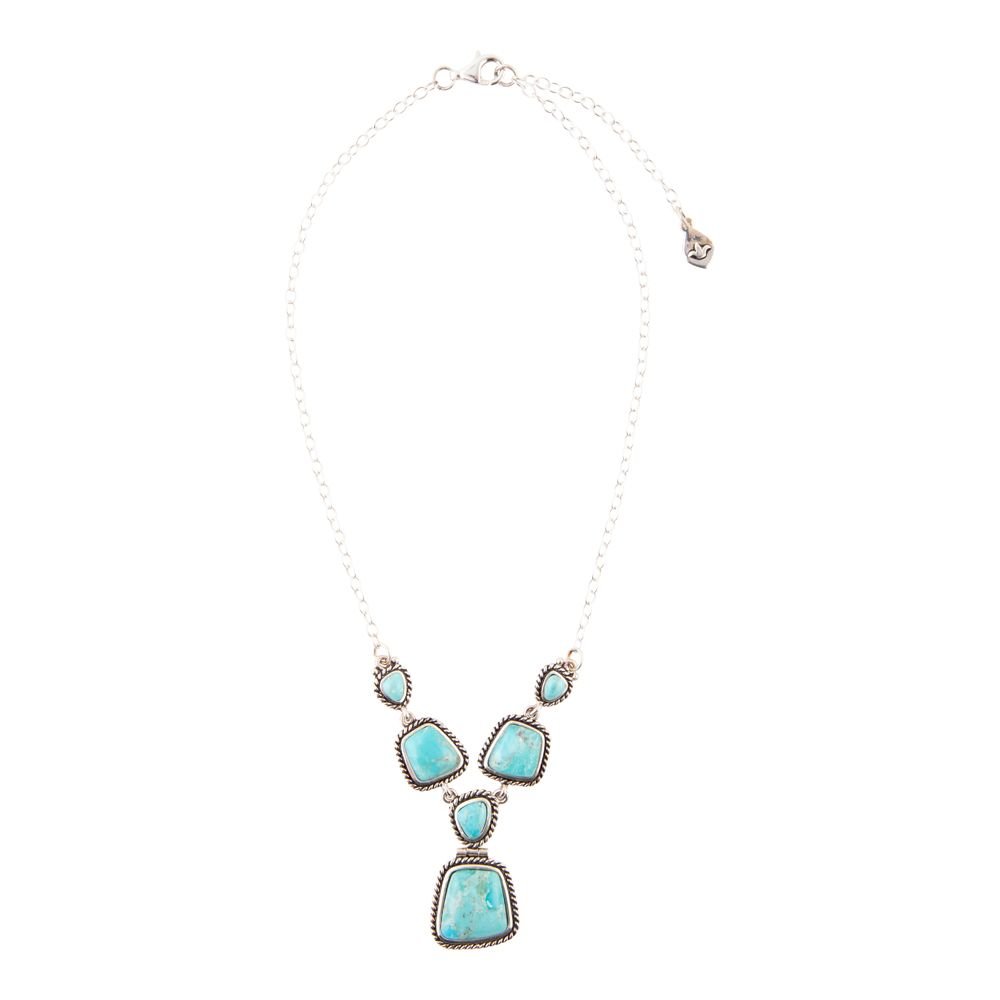 Earth and Sky Blue Turquoise Sterling Silver Necklace | Necklaces | Wiccan Center