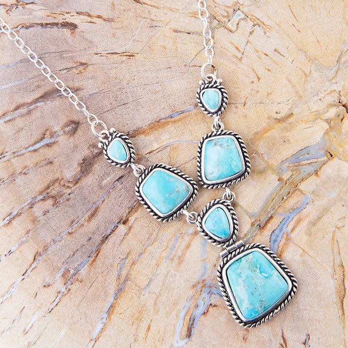 Earth and Sky Blue Turquoise Sterling Silver Necklace | Necklaces | Wiccan Center
