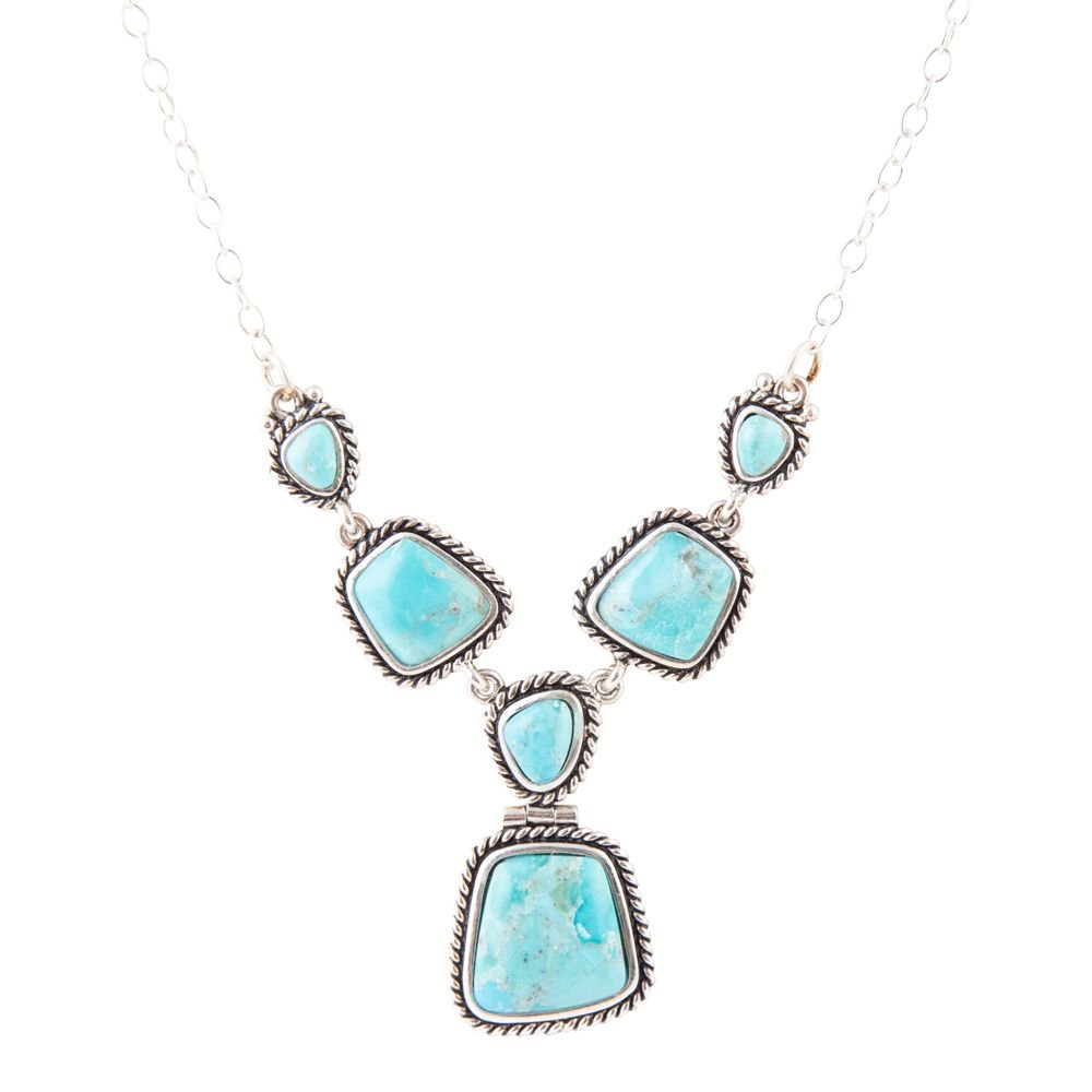 Earth and Sky Blue Turquoise Sterling Silver Necklace | Necklaces | Wiccan Center