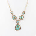 Earth and Sky Blue Turquoise Golden Necklace | Necklaces | Wiccan Center
