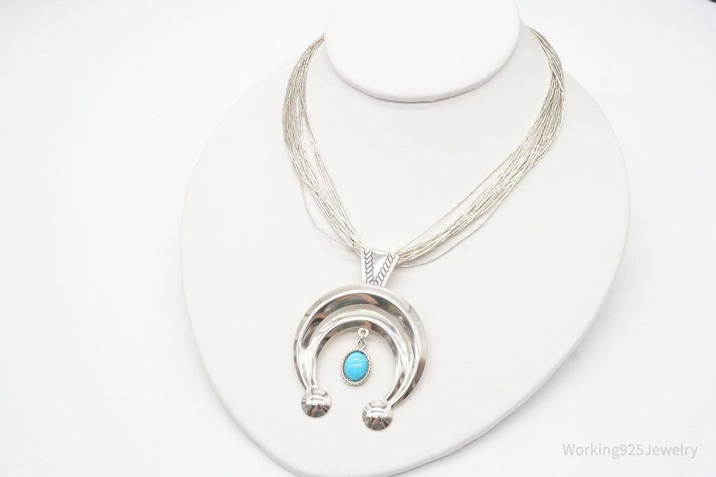 Vintage Western Designer Carolyn Pollack Turquoise Sterling Silver Necklace | Jewelry > Necklaces | Wiccan Center