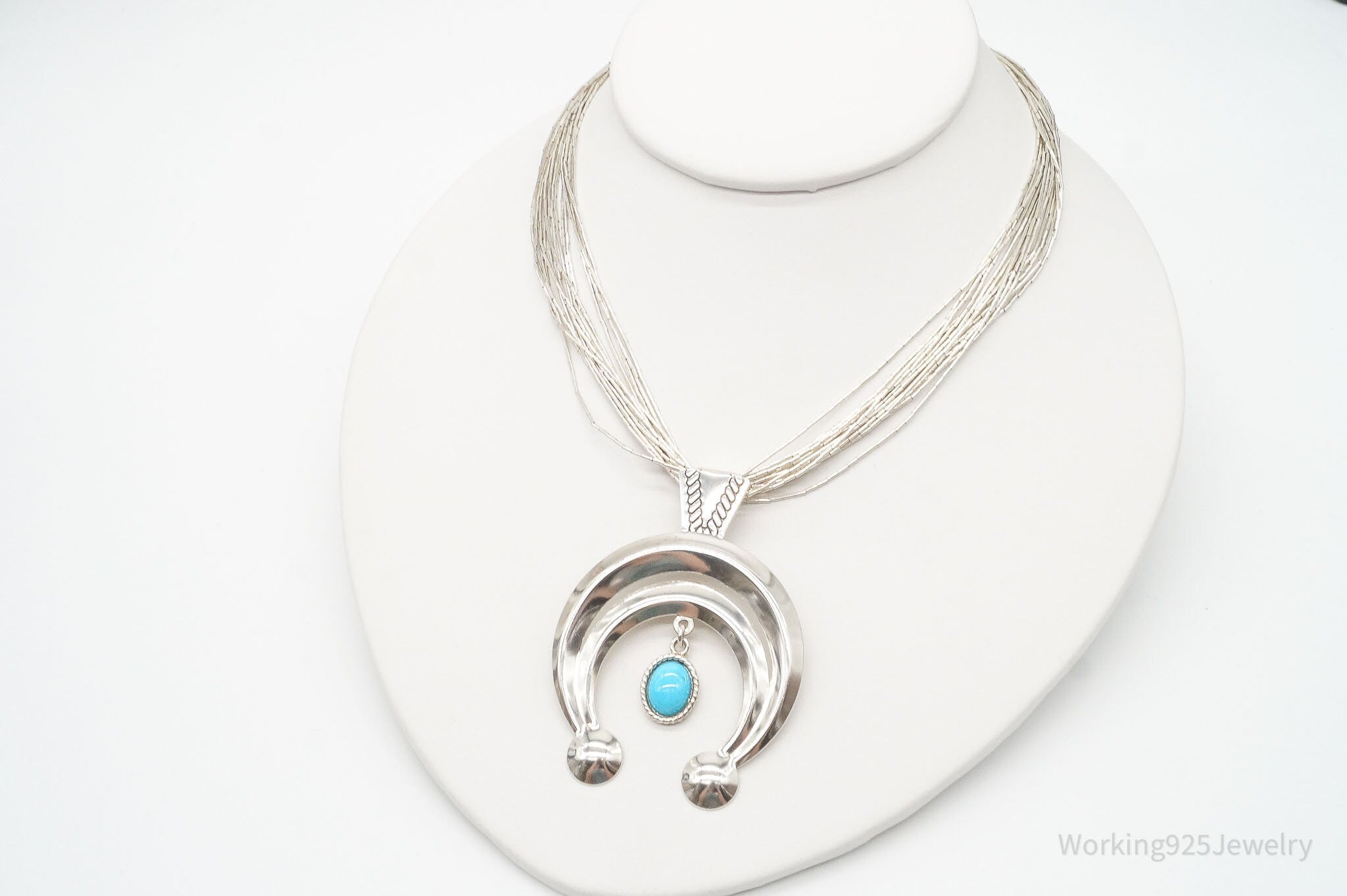 Vintage Western Designer Carolyn Pollack Turquoise Sterling Silver Necklace | Jewelry > Necklaces | Wiccan Center