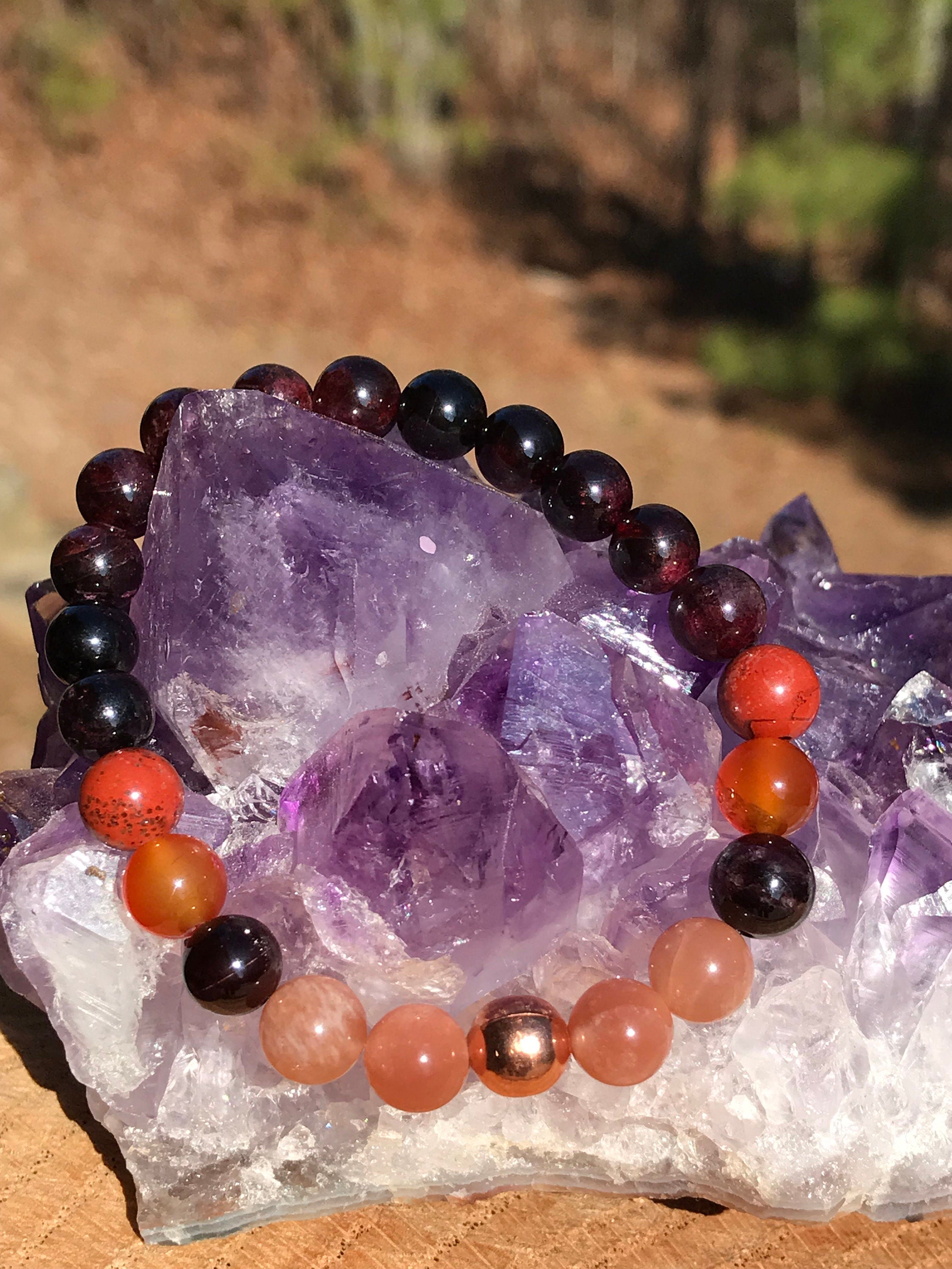 Energy & Vitality Bracelet | Chakra Healing Crystals | Grounding | Protection | Divine Love | Balance | Stamina | Motivation | Empowerment | | Wiccan Center