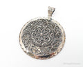 Large India Designer Doug Paulus Ornate Flower Sterling Silver Pendant | Jewelry > Necklaces > Pendants | Wiccan Center
