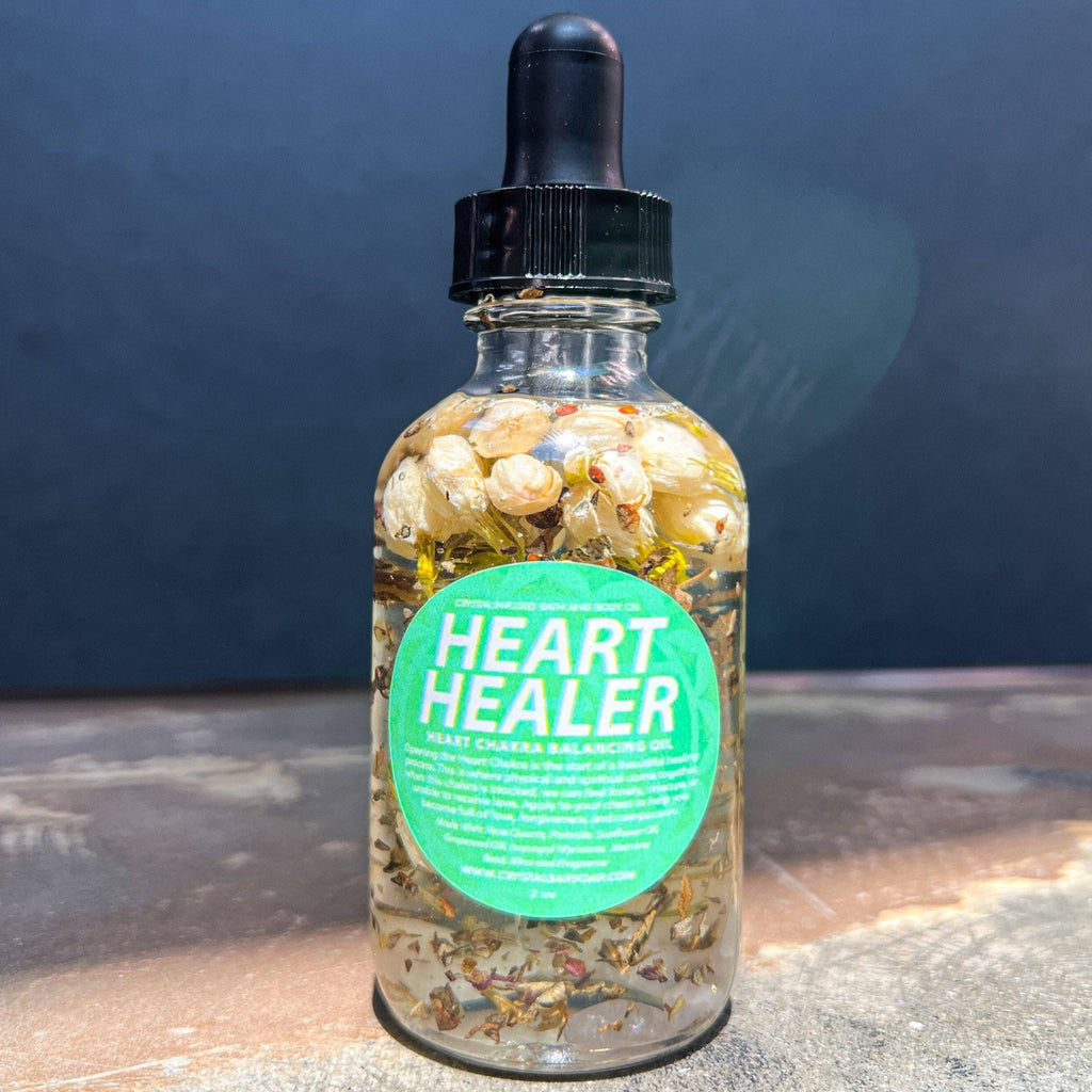 Heart Healer Crystal Infused Bath & Body Oil (Heart Chakra)