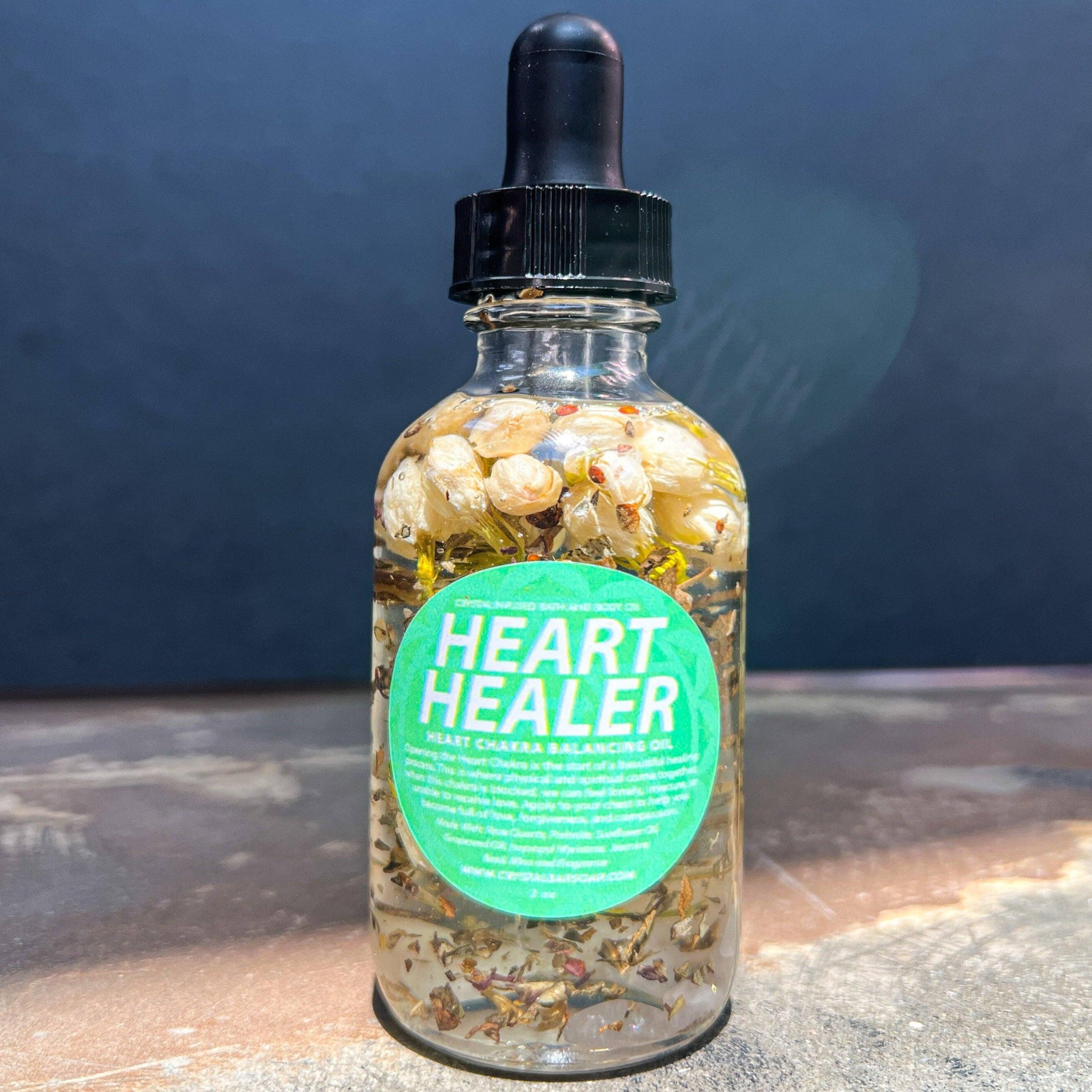 Heart Healer Crystal Infused Bath & Body Oil (Heart Chakra)