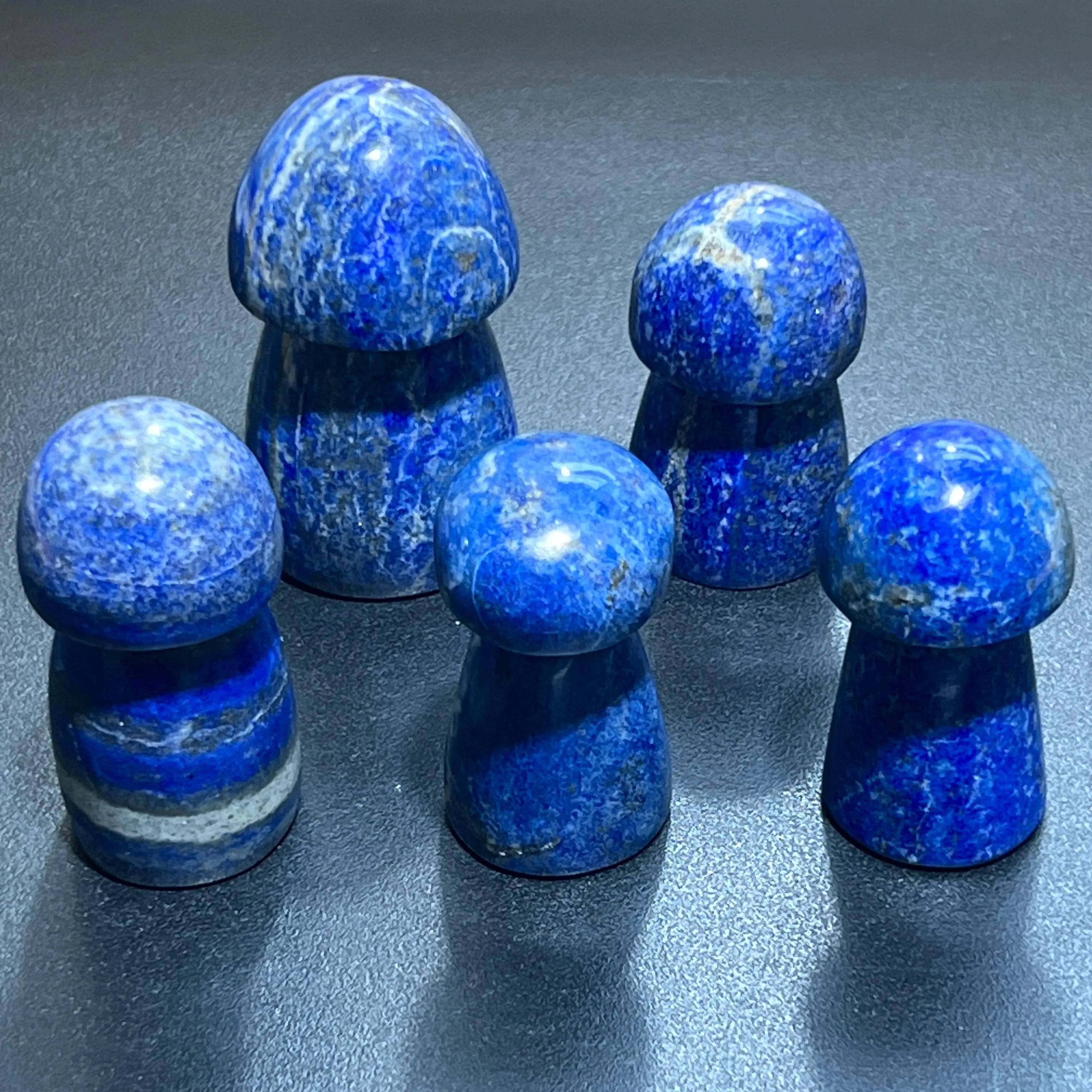Blue Lapis Lazuli Mushroom Carving Wholesale | Home & Living > Home Decor > Home Accents > Rocks & Geodes | Wiccan Center