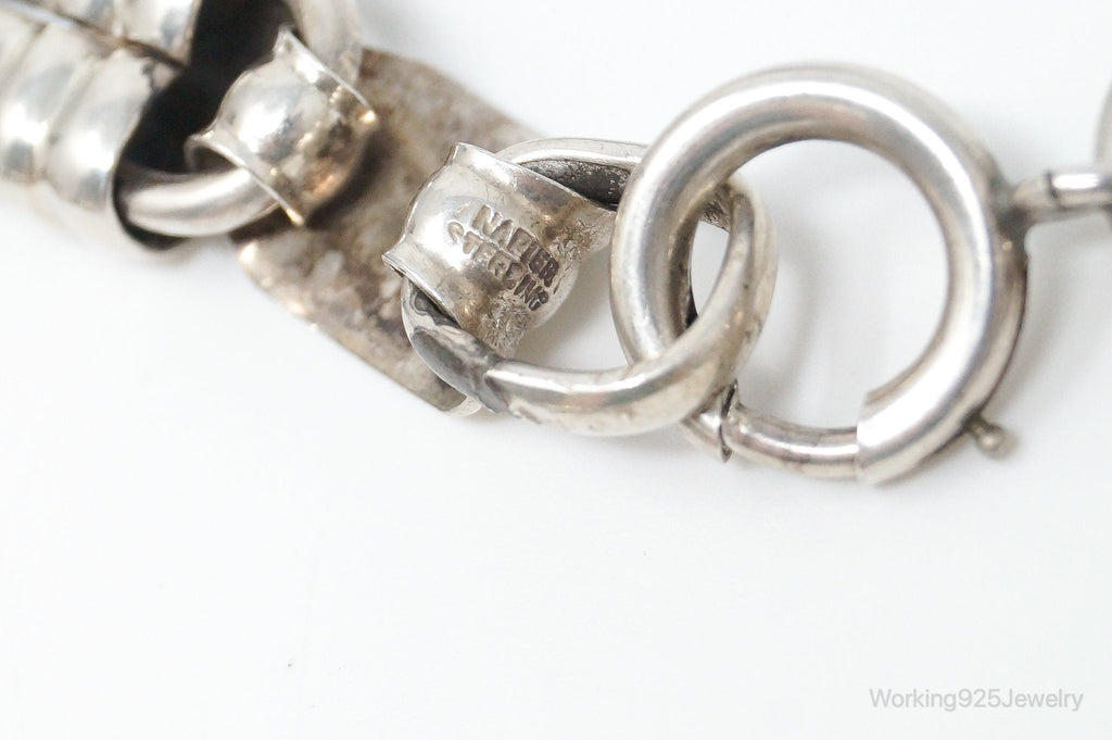 Vintage Designer Napier Modern Large Links Sterling Silver Bracelet | Jewelry > Bracelets | Wiccan Center