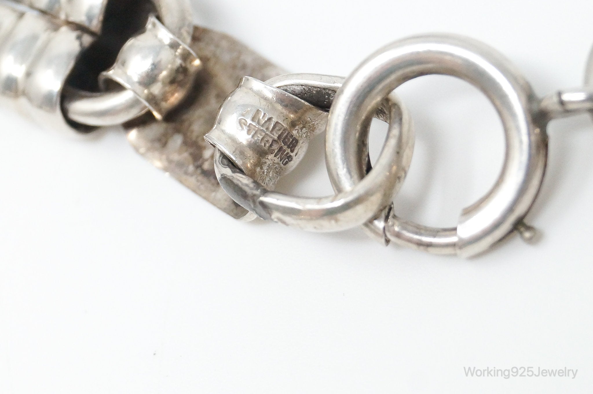 Vintage Designer Napier Modern Large Links Sterling Silver Bracelet | Jewelry > Bracelets | Wiccan Center