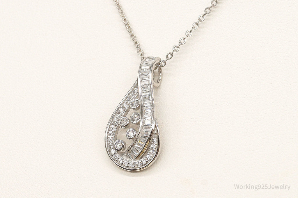 Designer Ryze Cubic Zirconia Sterling Silver Necklace | Jewelry > Necklaces > Pendants | Wiccan Center