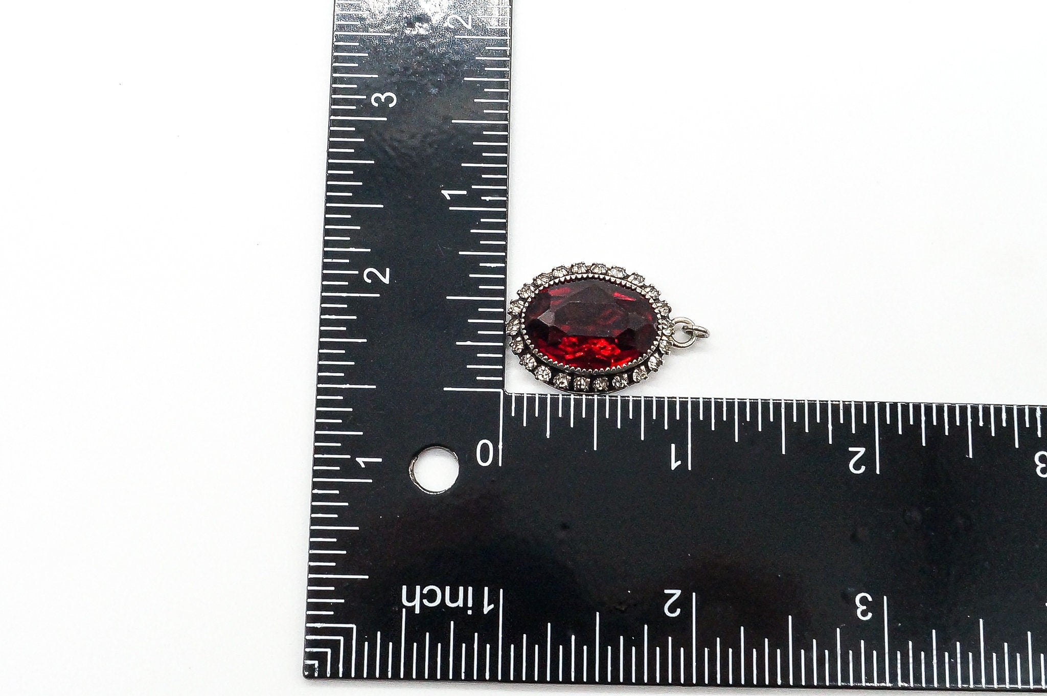 Antique Designer Martelli Glass Rhinestone Art Deco Sterling Silver Pendant | Jewelry > Necklaces > Pendants | Wiccan Center
