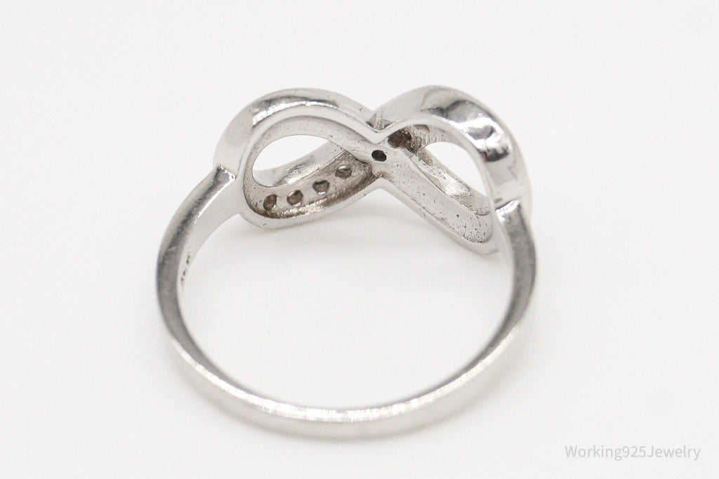 Vintage ESSE Cubic Zirconia Infinity Sterling Silver Ring - Size 5 | Jewelry > Rings | Wiccan Center