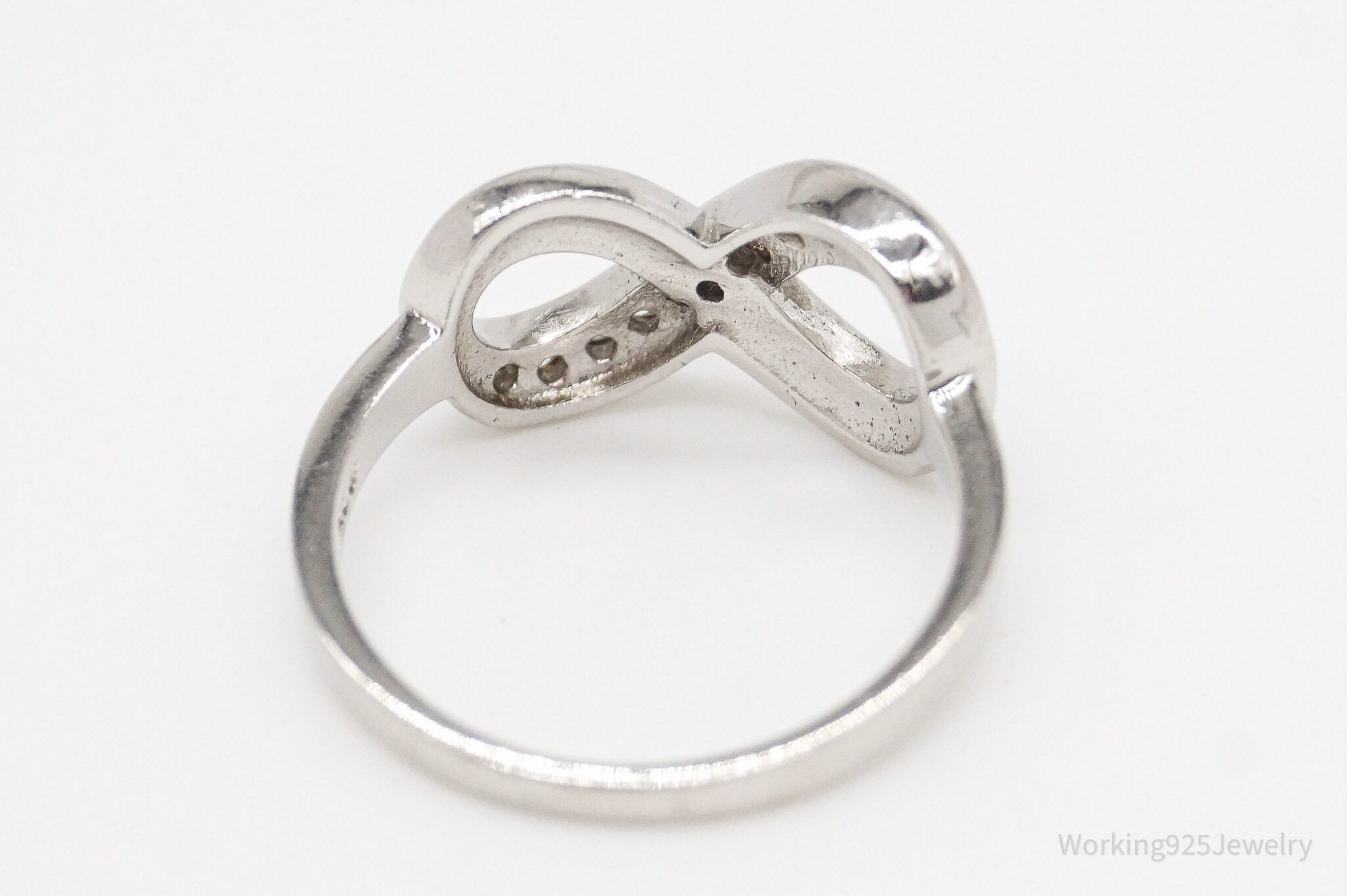 Vintage ESSE Cubic Zirconia Infinity Sterling Silver Ring - Size 5 | Jewelry > Rings | Wiccan Center