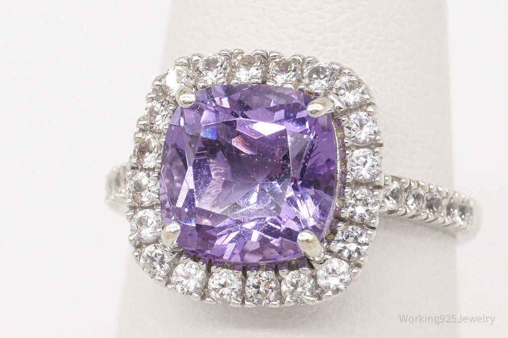 Vintage Amethyst Cubic Zirconia Sterling Silver Ring - Size 6.75 | Jewelry > Rings | Wiccan Center