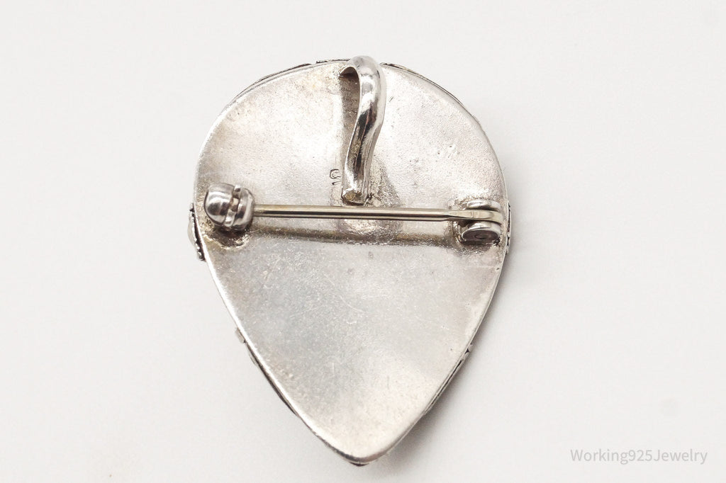 Vintage Amethyst Bali Sterling Silver Brooch Pin Pendant | Jewelry > Necklaces > Pendants | Wiccan Center
