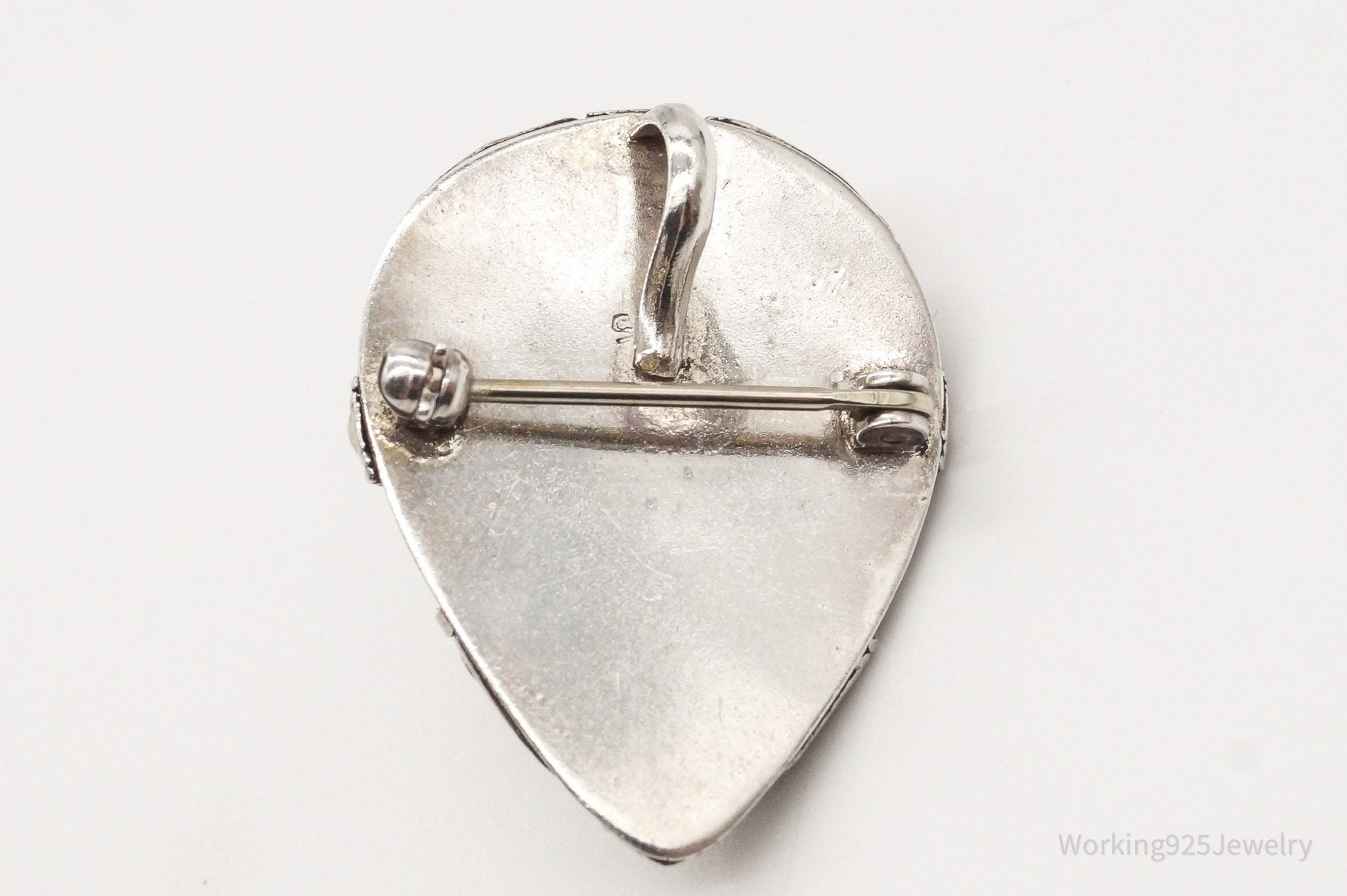 Vintage Amethyst Bali Sterling Silver Brooch Pin Pendant | Jewelry > Necklaces > Pendants | Wiccan Center