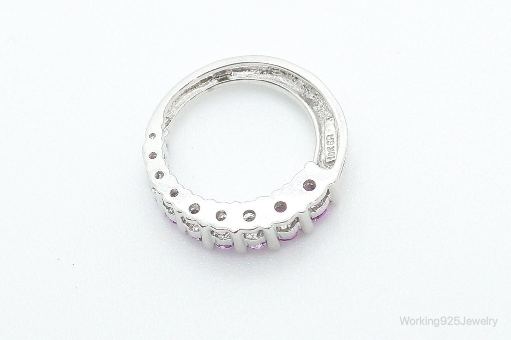 10K White Gold Pink Sapphire Sterling Silver Necklace Pendant | Jewelry > Necklaces > Pendants | Wiccan Center